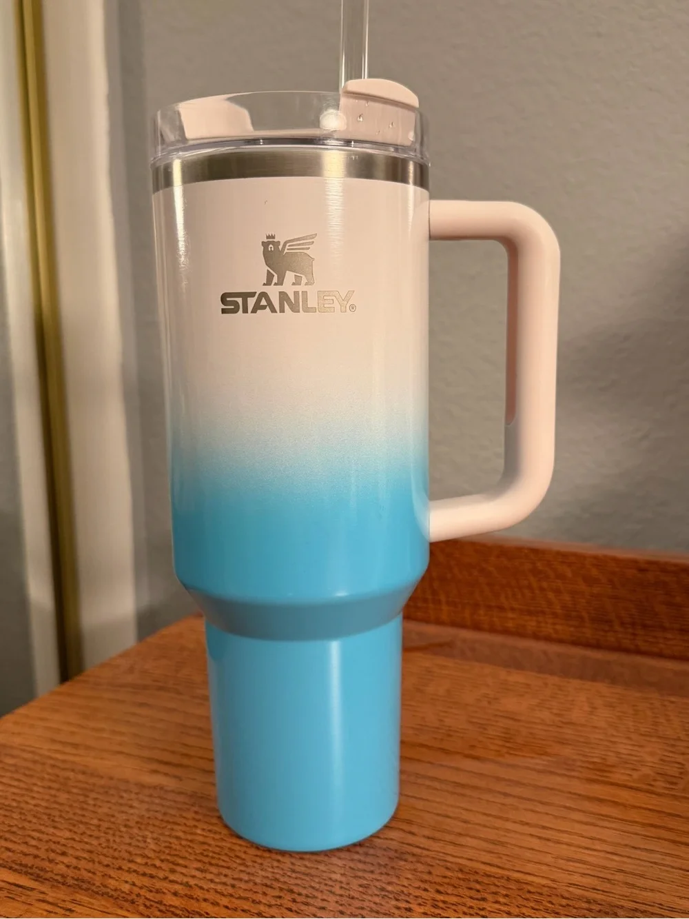 Stanley 40oz Ombre Pool Blue Travel Tumbler